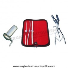 Hegar uterine dilator 3 pieces set,3-4, 5-6, 11-12, mathieu speculum, collin large